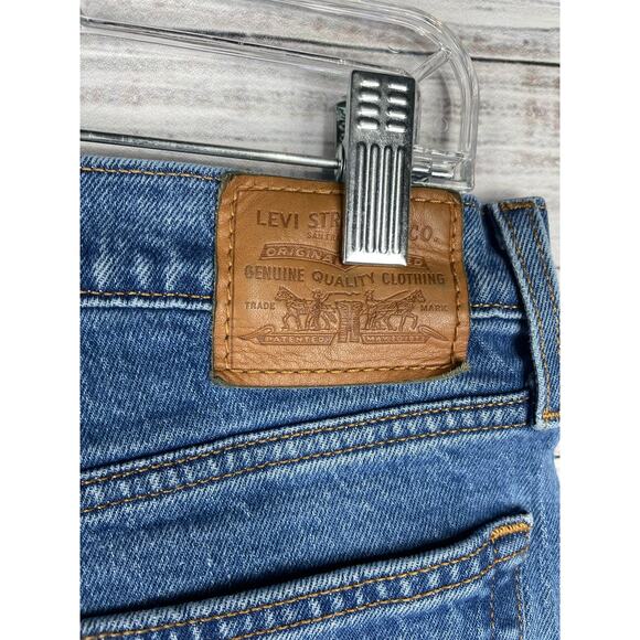 Levi’s Premium Wedgie Straight Jeans size 29 29x28 Stretch High Rise Button Fly - Picture 7 of 11